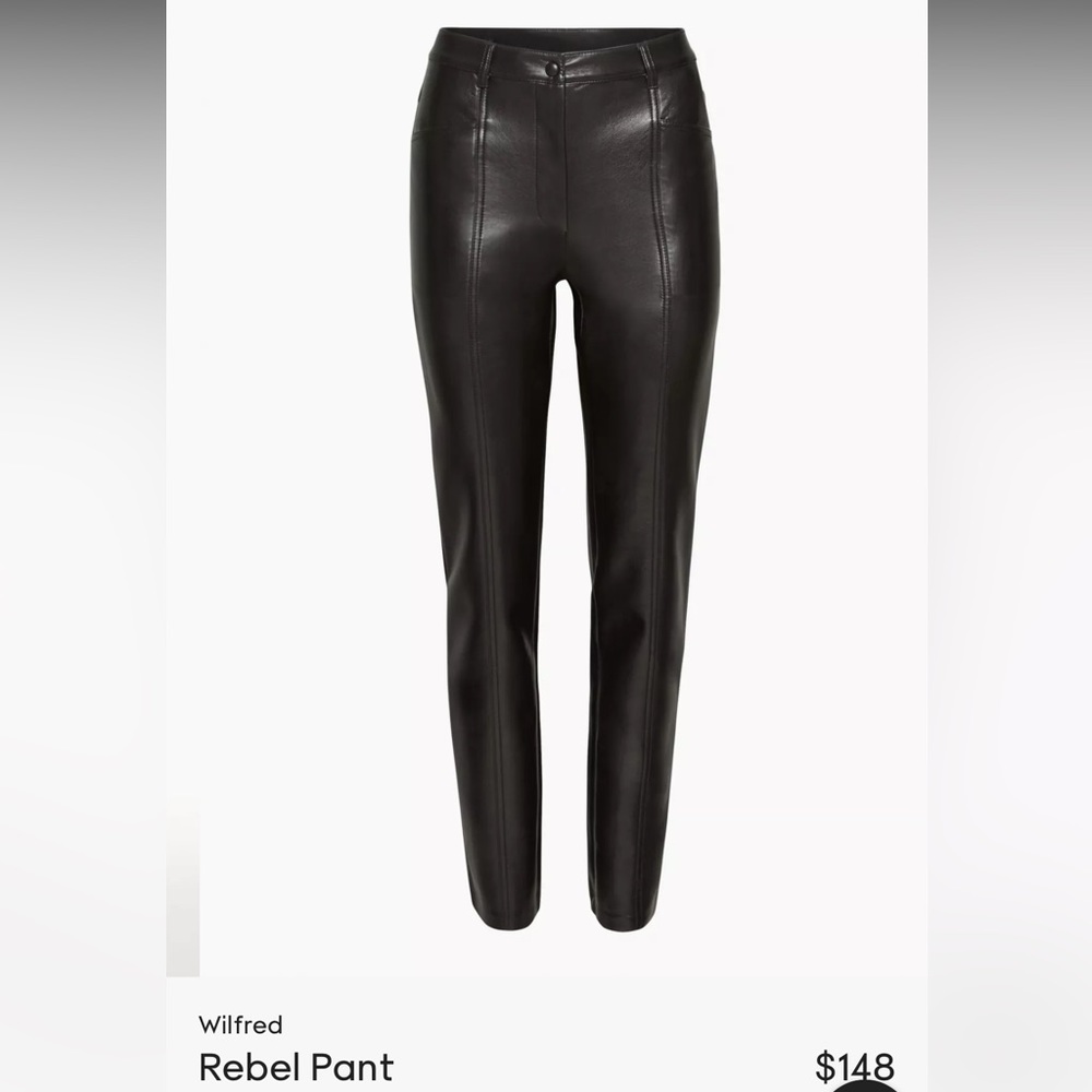 Aritzia Rebel Leather Pants, size 10